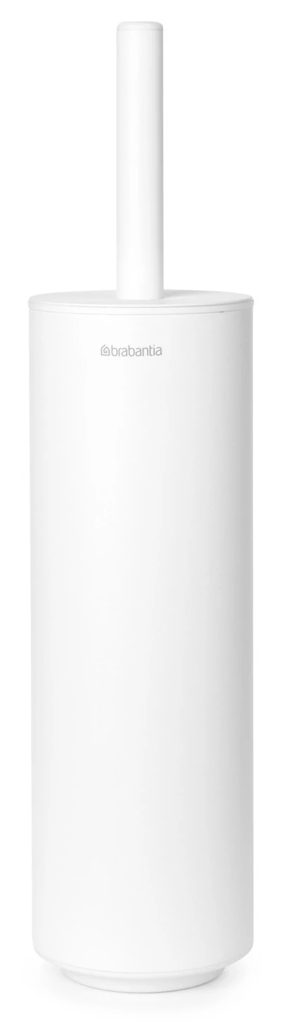 Brabantia MindSet fali WC-kefe tartó sörtés fejű WC-kefével, acél, szikrázó fehér ásványi textúra - 303845