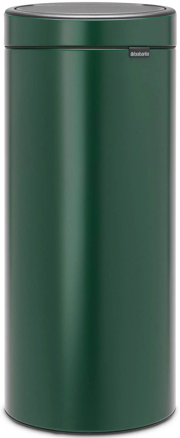 Brabantia Touch Bin New Soft-Touch nyomófedeles hulladékgyűjtő belső tartállyal, kerek, 30L - G méret, acél, fenyőzöld - 304262