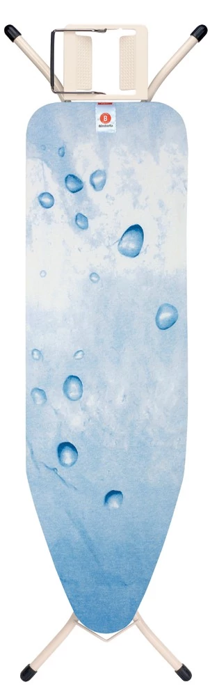 Brabantia Steam Iron Rest vasalódeszka 1240x380mm - B méret, kinyitható vasalótámasz, D=22mm fehér váz, jeges víz huzat - 310102