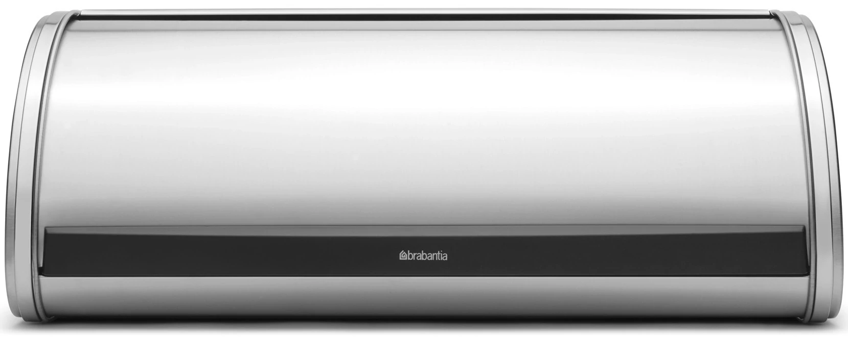 Brabantia Roll Top kenyértartó halkan záródó, befelé gördülő fedéllel, 445mm széles, 2 kenyérhez, ívelt forma, r.m. acél selyem matt - 348921