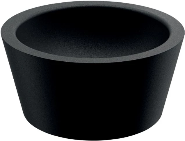 DELABIE ALGUI pultra ültetett kézmosó kagyló, rozsdamentes acél, matt fekete Teflon, kerek forma, D=375mm, H=165mm