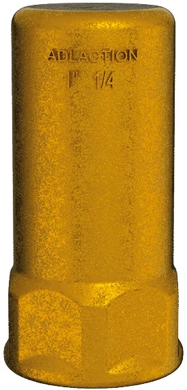 DELABIE vízütés csillapító, vízkalapács elnyelő r.m. acél rugóval, dugattyúval, max. 20 bar, H=103mm sárgaréz test, F5/4