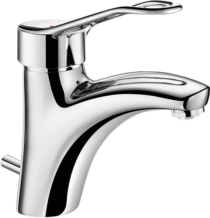 DELABIE álló csap lyukas karral, BIOSAFE higiénikus kifolyóval, H=85mm, L=135mm, 5L/p, leeresztőszeleppel