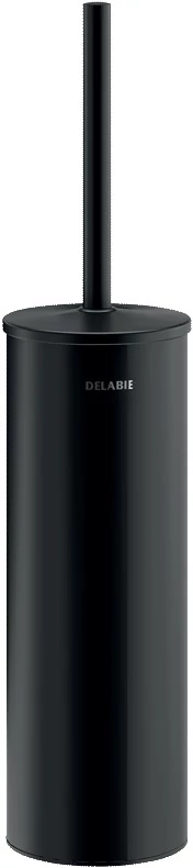 DELABIE fali WC-kefe fedővel, biztonsági rögzítéssel, 1mm AISI304 r.m. acél, matt fekete