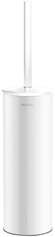 DELABIE fali WC-kefe fedővel, biztonsági rögzítéssel, 1mm AISI304 r.m. acél, fehér
