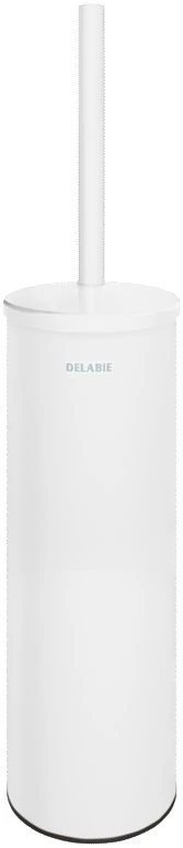 DELABIE Be-Line fali WC-kefe fedővel, biztonsági rögzítéssel, 1mm AISI304 r.m. acél, matt fehér