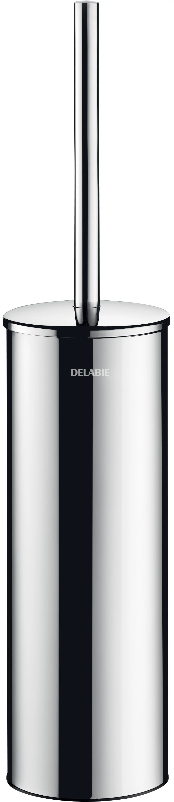 DELABIE fali WC-kefe fedővel, biztonsági rögzítéssel, 1mm AISI304 r.m. acél, fényes
