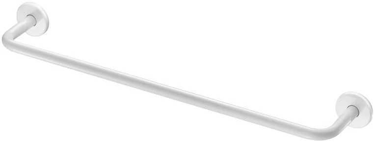 DELABIE törölközőtartó rúd, 600 mm egyenes, 1 állású, r.m. acél, d=20 mm, fehér