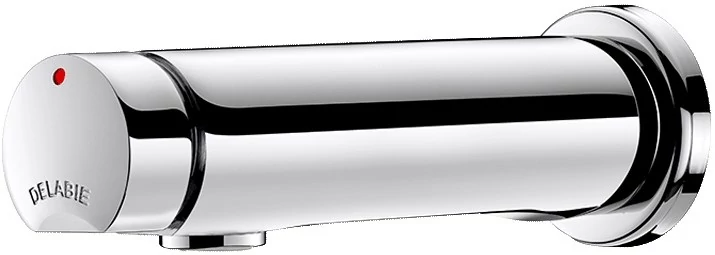 DELABIE TEMPOSOFT 2 fali időzített Soft-Touch nyomógombos csaptelep kevert vízre falon belüli vízcsatlakozással 150mm