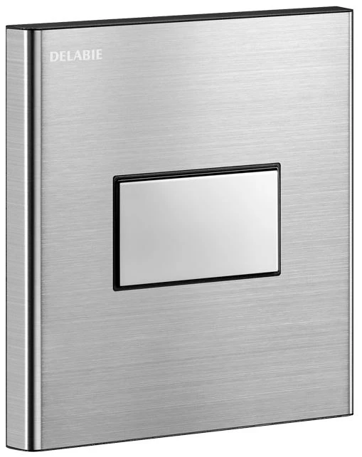 DELABIE TEMPOFLUX beépített nyomógombos piszoár öblítőszelep, 3mp, vízmentesen záró BOX, r.m. acél előlap