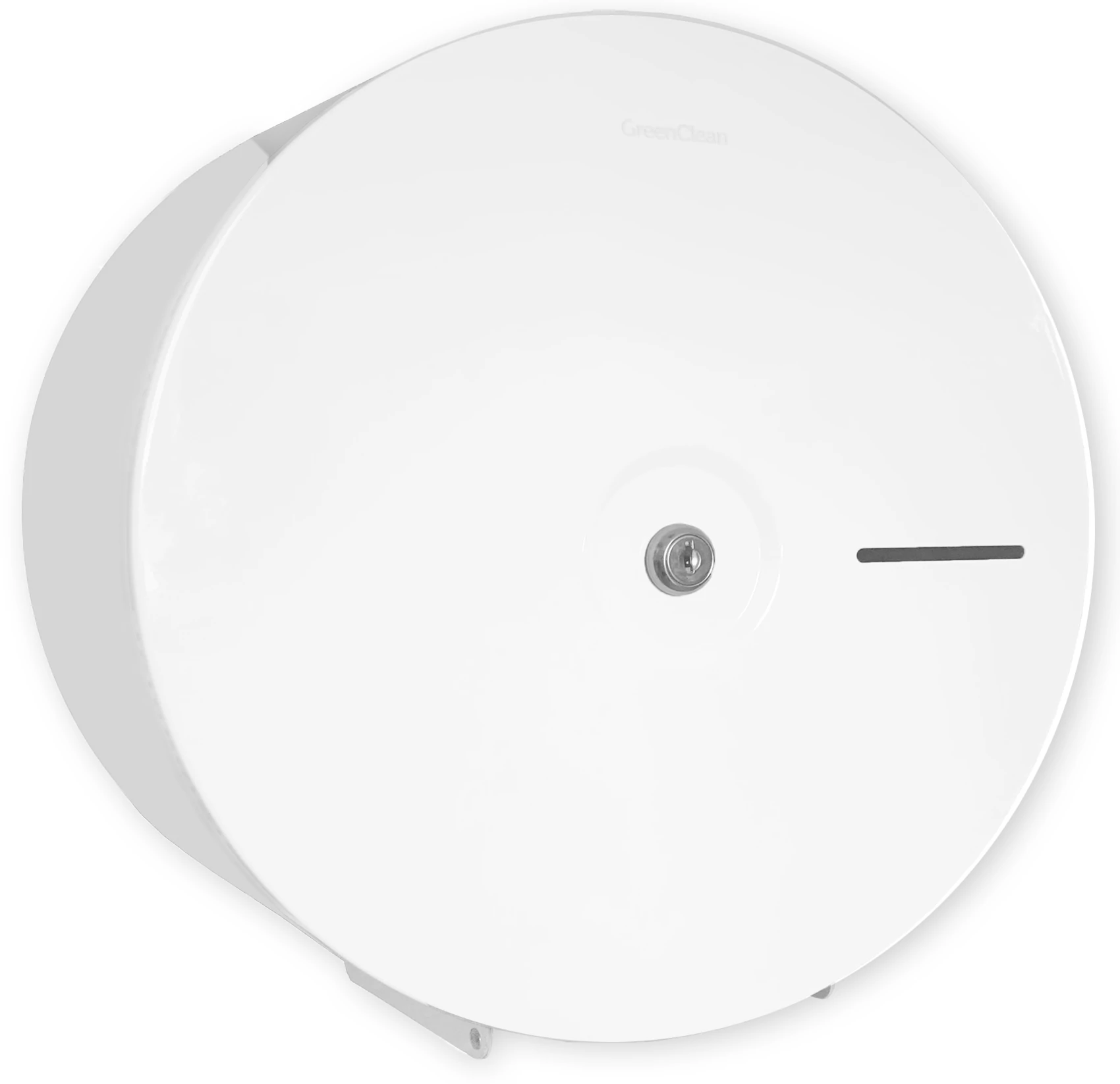 Nagytekercses ipari WC-papír tartó 280mm átmérőjű maxi tekercsekhez, D=322mm, acél, fehér