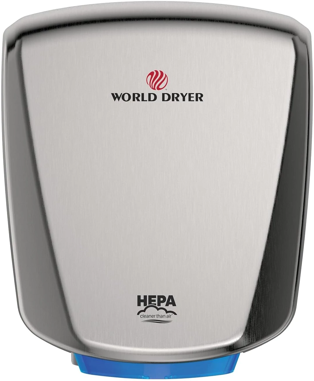 Q-973A2 WORLD DRYER VERDEdri villámgyors kézszárító zajszint csökkentővel, rozsdamentes acél, selyem, 950W, 12mp, 69dB SILENT