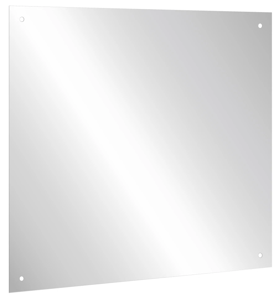 Vandálbiztos, rozsdamentes acél tükörlap, 350x350mm, furatolt
