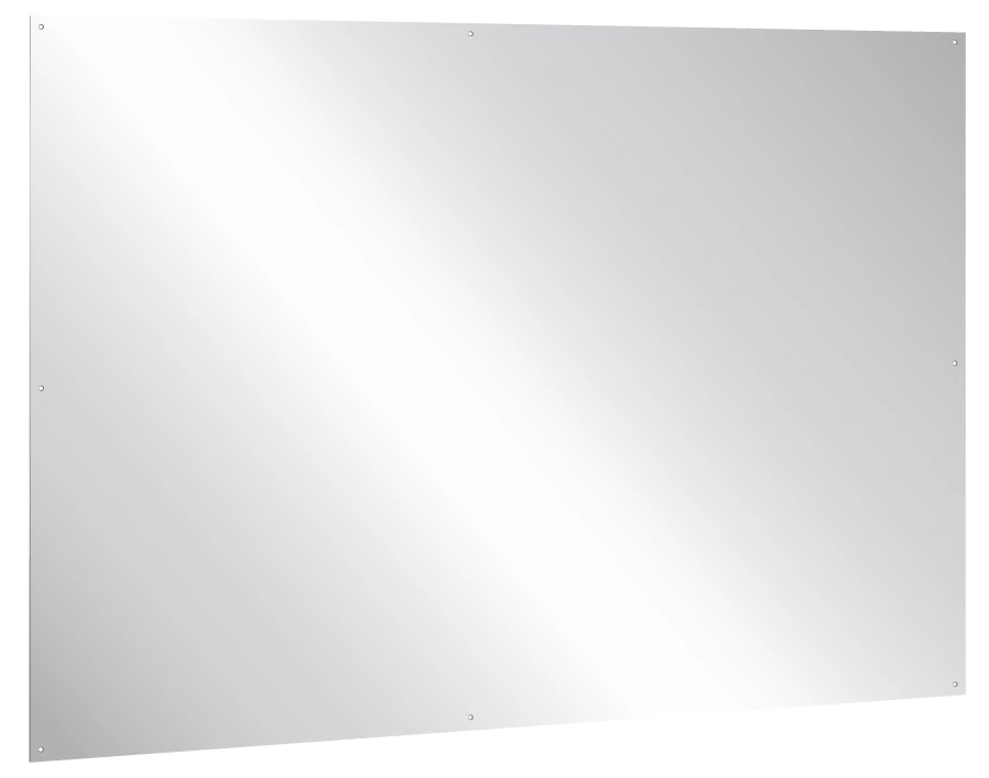 Vandálbiztos, rozsdamentes acél tükörlap, 800x1000mm, furatolt