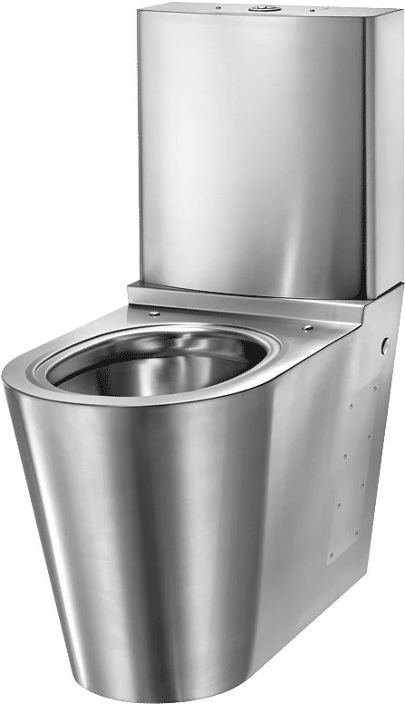 DELABIE vandálbiztos monoblokkos WC öblítőtartállyal, álló, 1,5mm r.m. acél, selyem, DEL110390