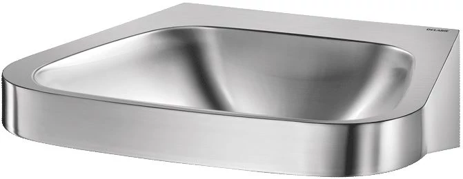 DELABIE FRAJU ergonomikus fali mosdókagyló, csapfurat nélkül, r.m. acél