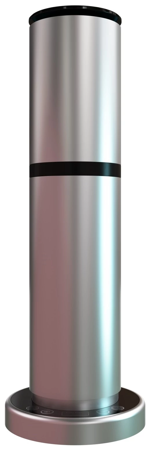 Sensamist S150 asztali illatadagoló kompresszoros illatporlasztóval 200m3 légtérfogatig, 100ml, H=328mm, ezüst alumínium, 230V