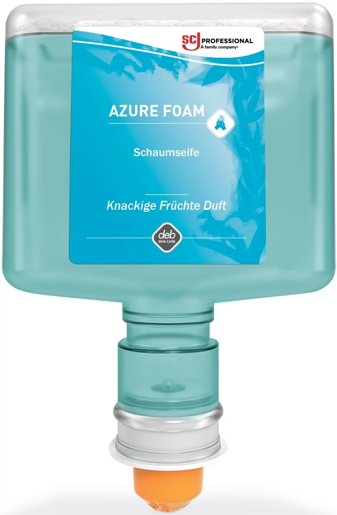 SCJP Azure habszappan, friss, ropogós gyümölcs illat, azúrkék, bőrbarát, TouchFREE Ultra automata adagolóhoz, 1,2L patron