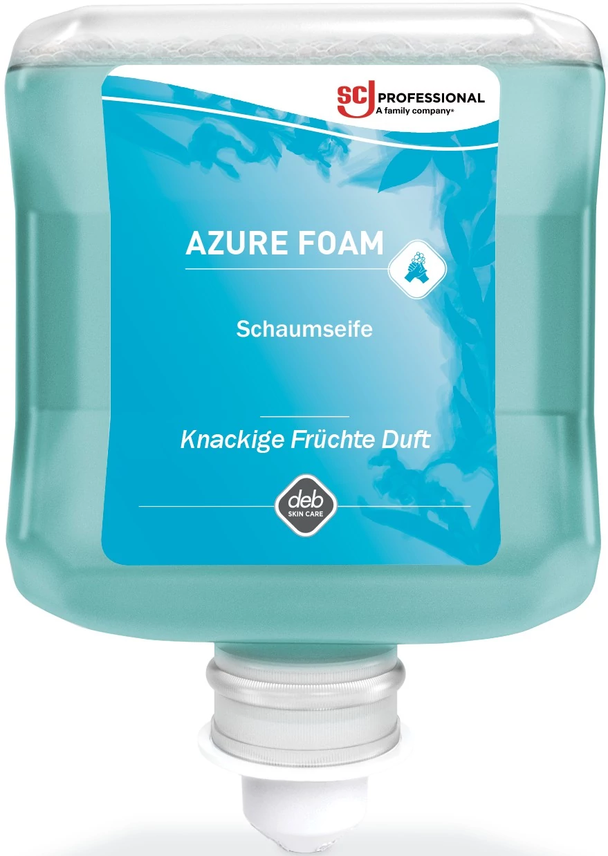 SCJP Azure habszappan, friss, ropogós gyümölcs illat, azúrkék, Proline manuális adagolóhoz, 1L patron