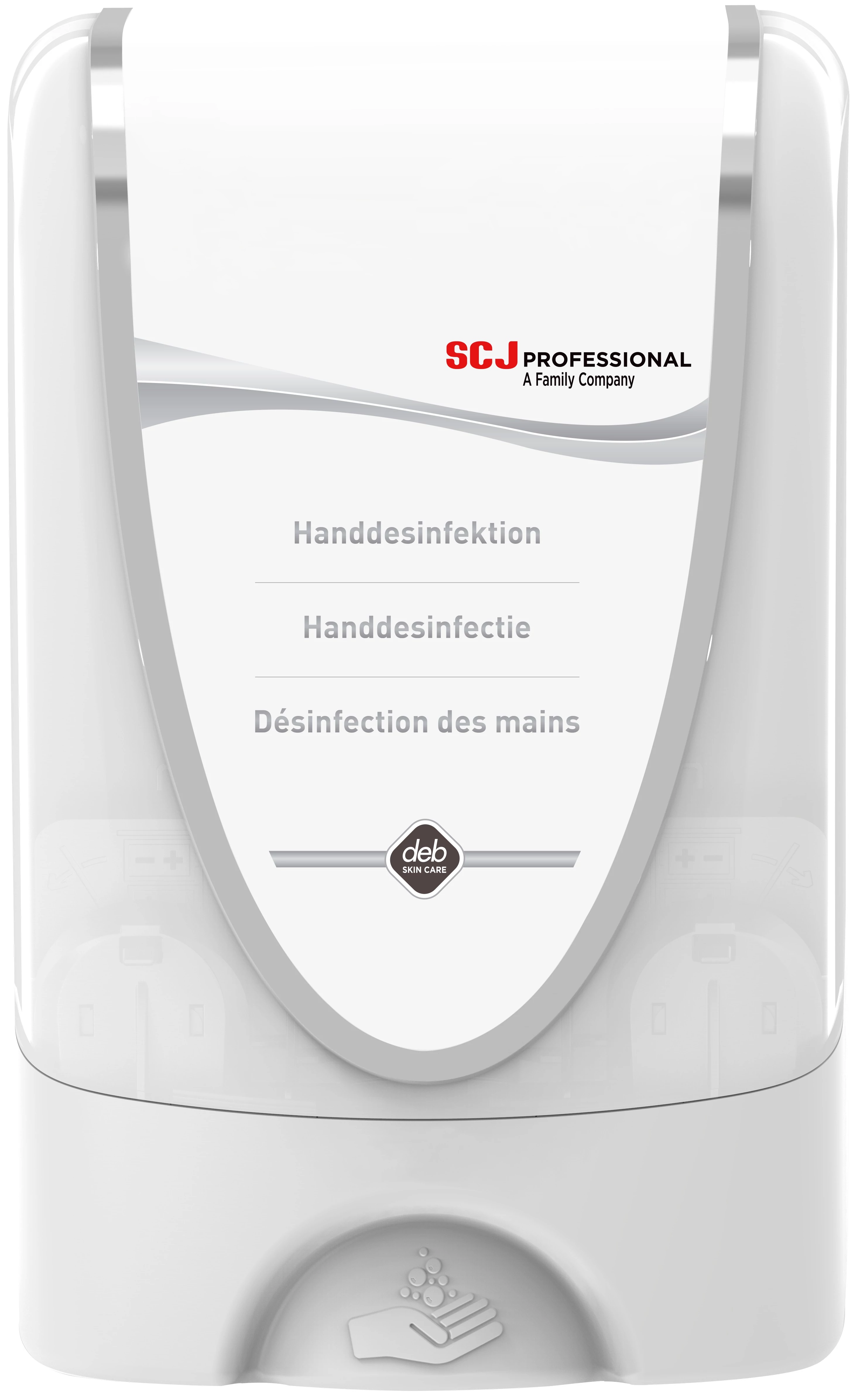 SCJP TouchFREE kézfertőtlenítő adagoló InstantFOAM COMPLETE kézfertőtlenítő hab patronhoz, automata, 1L, ABS műanyag, fehér/opálos/króm