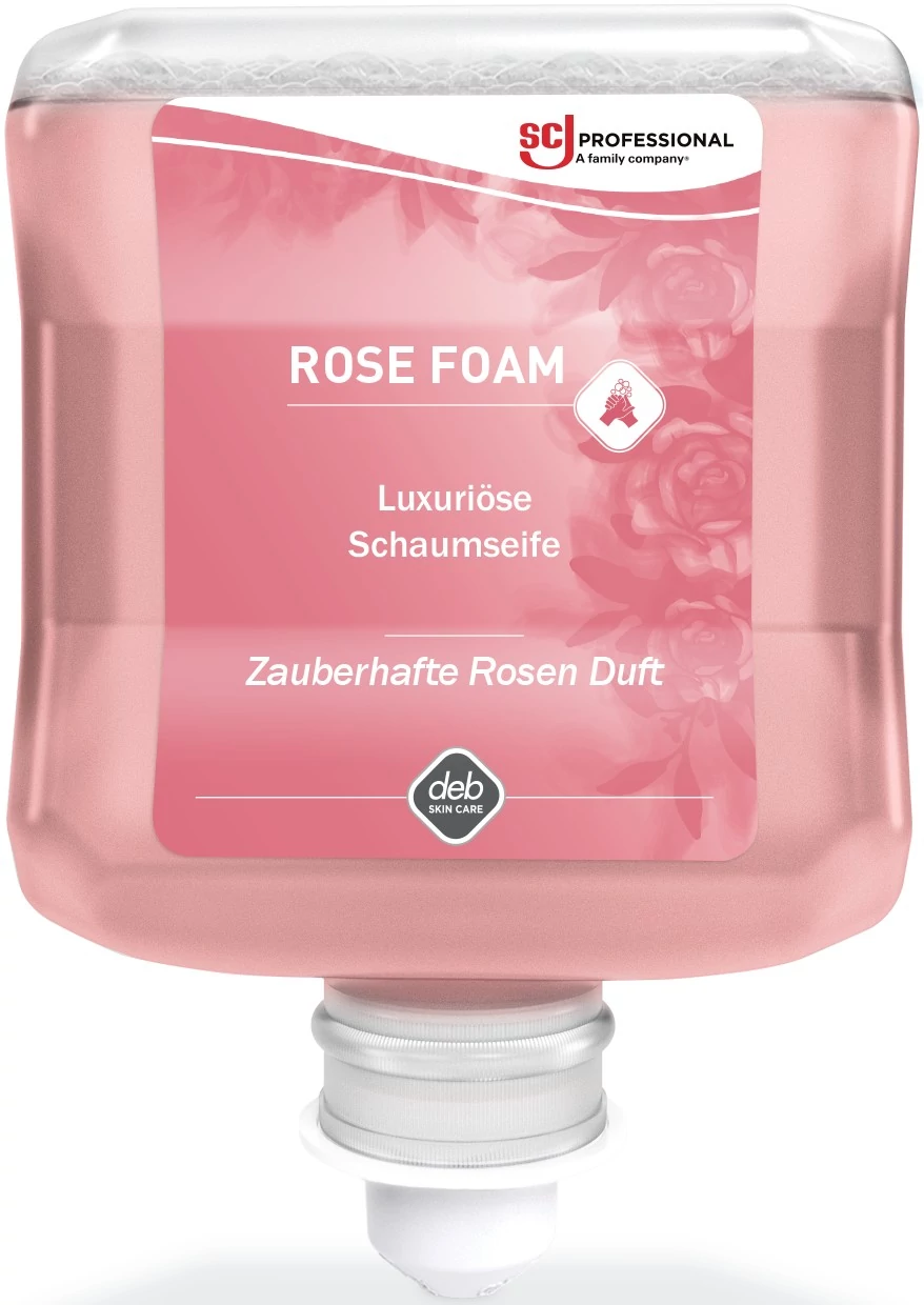 SCJP Rose Foam habszappan, Enchanted Rose friss rózsa, rózsaszín, Proline manuális adagolóhoz, 1L patron