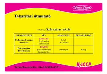 Takarítási útmutató (A5 méret)