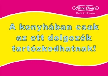 Tájékoztató- és helyiségtáblák cukrászüzembe (A4 méret)