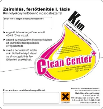 Kim I. fázis kísérőmatrica