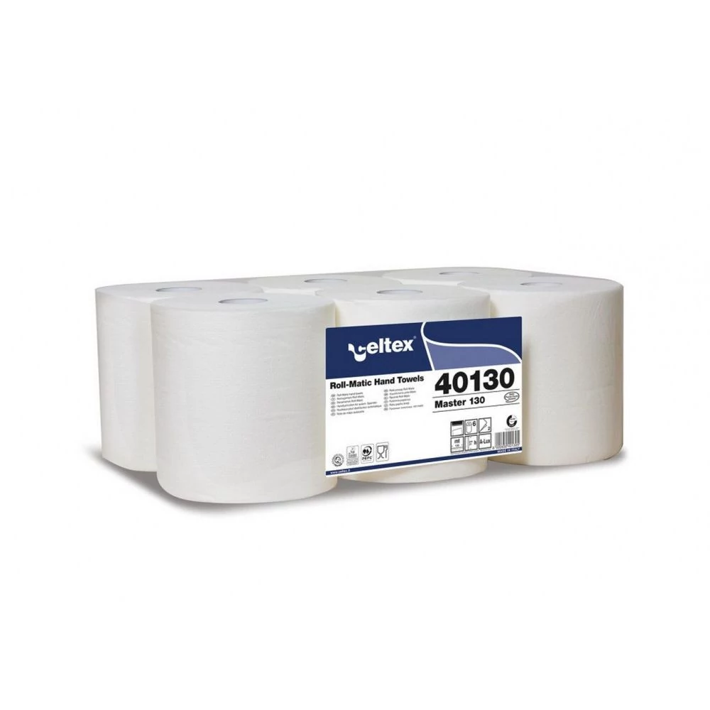 Celtex Master 130 tekercses kéztörlő cellulóz, 2 réteg, 130m, 19x21cm, 6 tekers/zsugor
