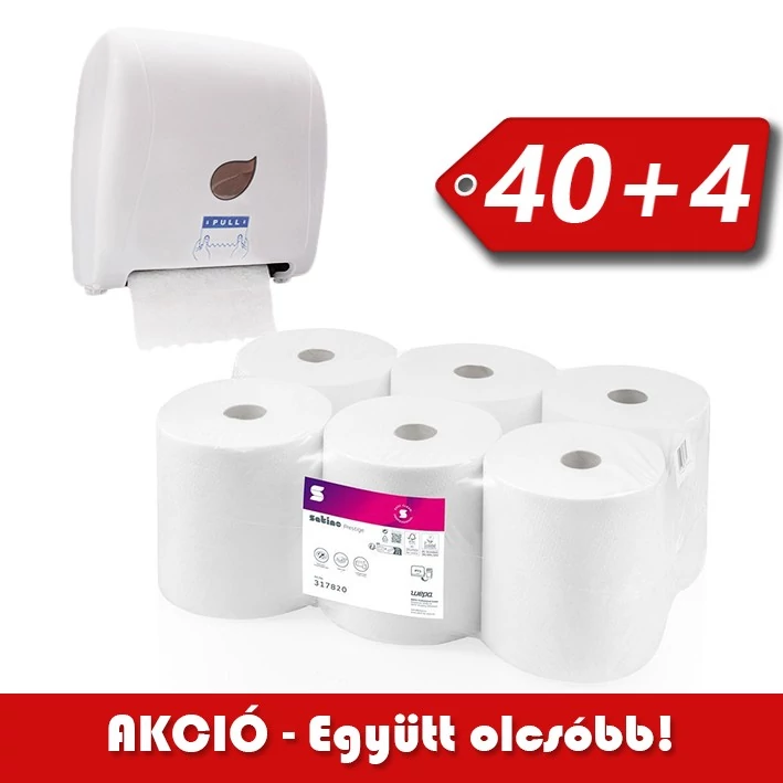 Autocut kéztörlő adagoló PD546W 4 db + 40 zsugor 317820 kéztörlő akciós csomag
