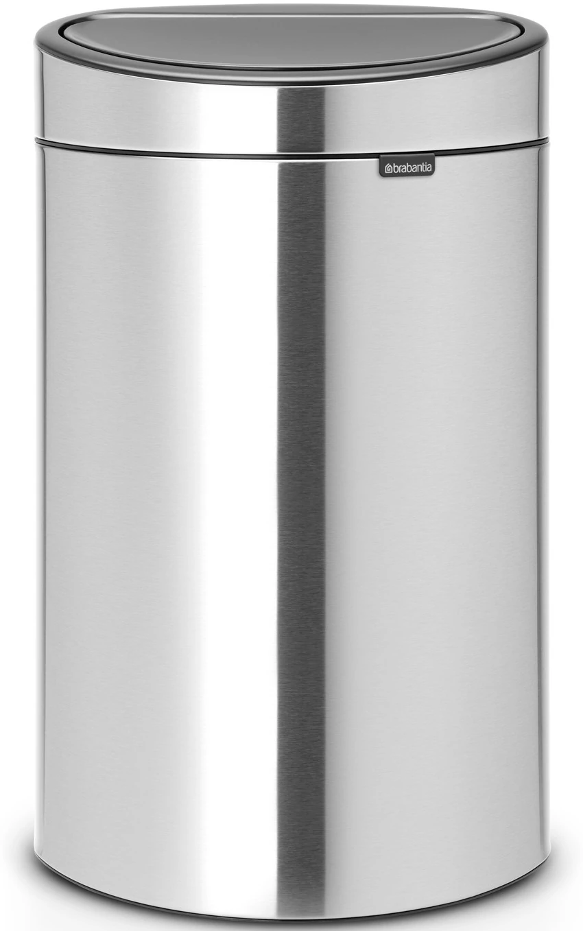 Brabantia Touch Bin New Recycle Soft-Touch nyomófedeles szelektív kuka, ovális, 23+10L - G+C méret, r.m. acél selyem ujjlenyomatmentes - 112867