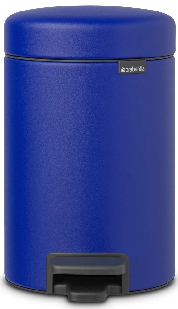 Brabantia NewIcon pedálos hulladékgyűjtő szagmentesen záródó Soft-Close fedél, műanyag tartály, 3L - V méret, acél, kobaltkék ásványi textúra - 204562