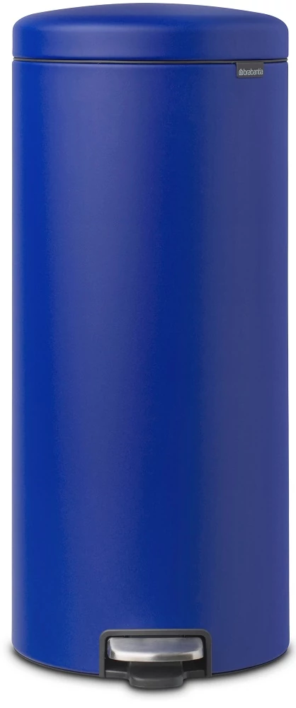 Brabantia NewIcon pedálos hulladékgyűjtő szagmentesen záródó Soft-Close fedél, műanyag tartály, 30L - G méret, acél, kobaltkék ásványi textúra - 207945
