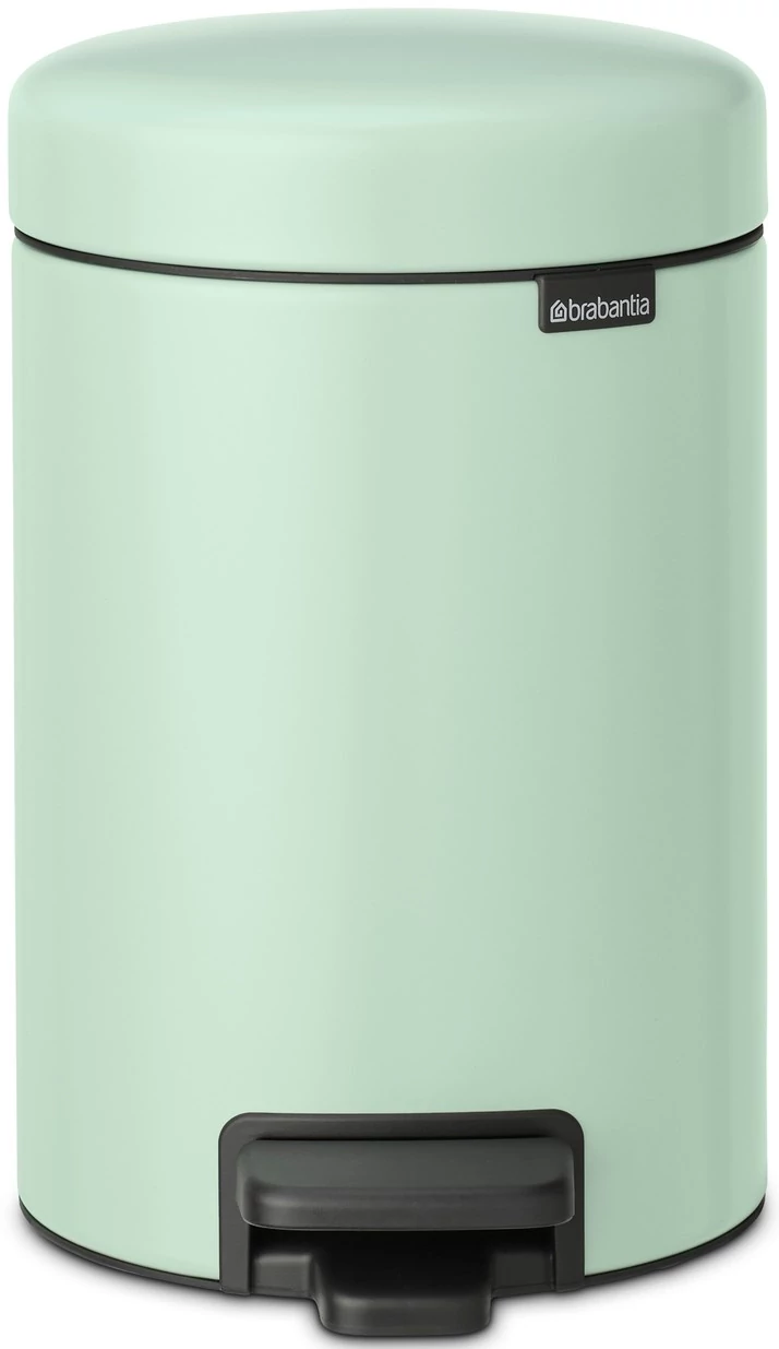 Brabantia NewIcon pedálos hulladékgyűjtő szagmentesen záródó Soft-Close fedél, műanyag tartály, 3L - V méret, acél, jáde zöld - 233869