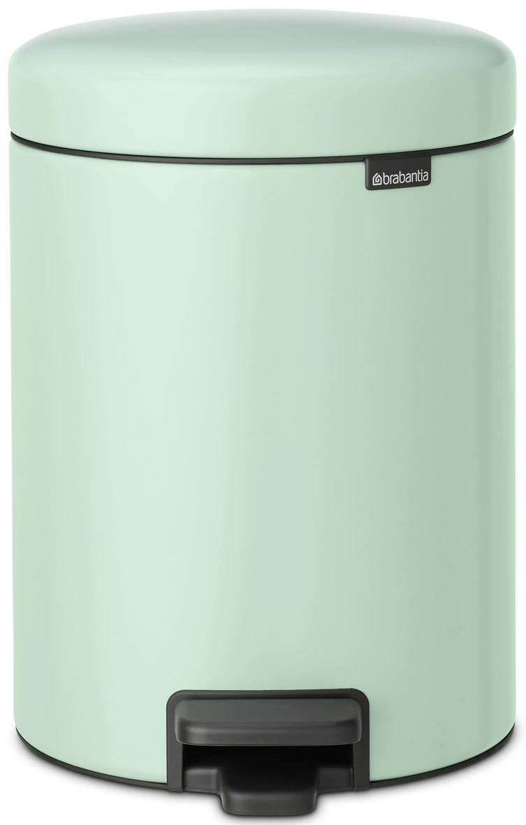 Brabantia NewIcon pedálos hulladékgyűjtő szagmentesen záródó Soft-Close fedél, műanyag tartály, 5L - W méret, acél, jáde zöld - 233883
