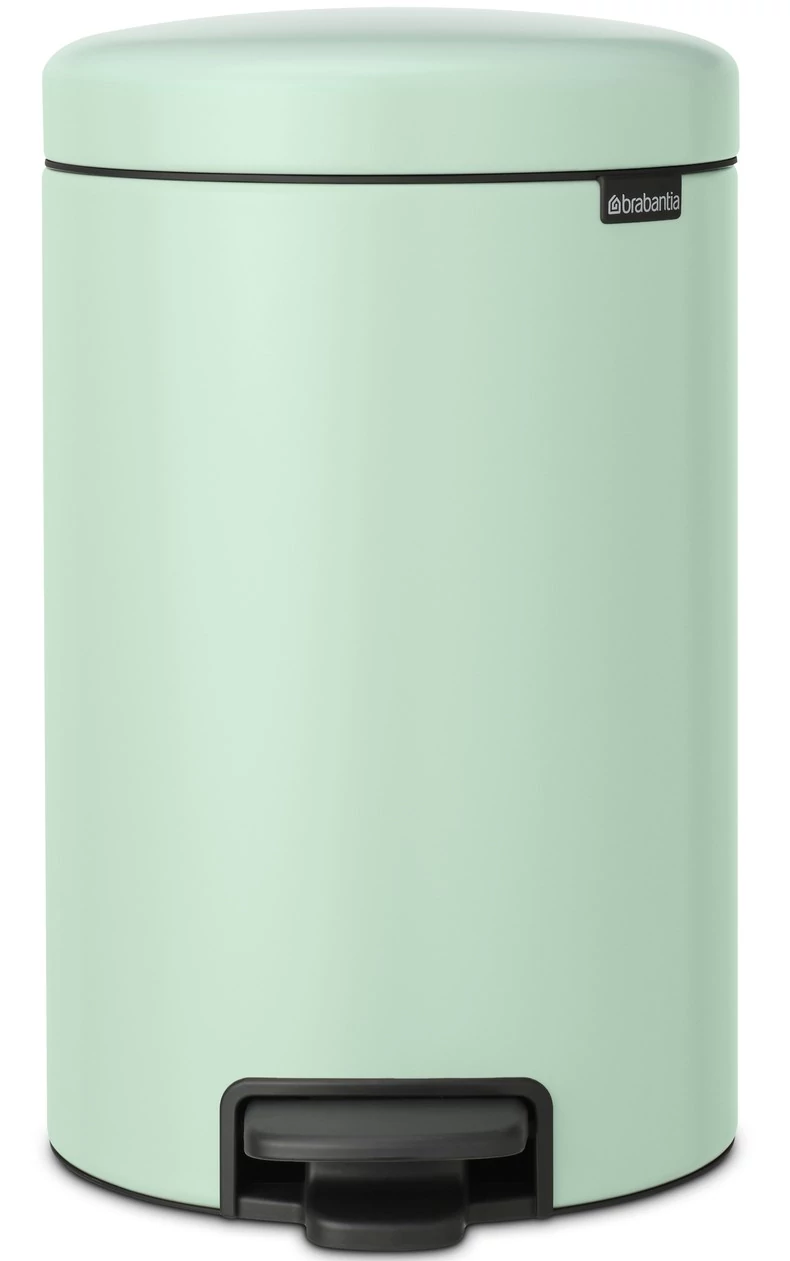 Brabantia NewIcon pedálos hulladékgyűjtő szagmentesen záródó Soft-Close fedél, műanyag tartály, 12L - X méret, acél, jáde zöld - 233906