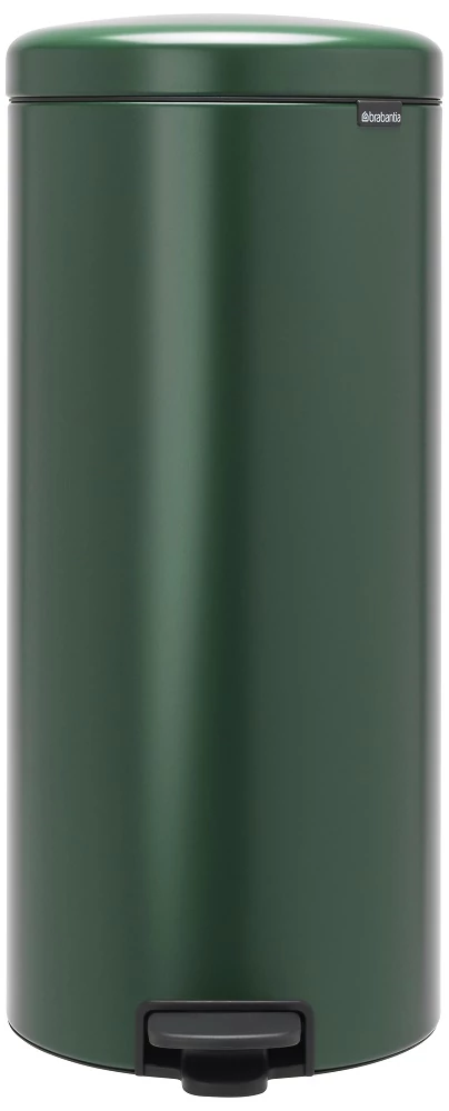 Brabantia NewIcon pedálos hulladékgyűjtő szagmentesen záródó Soft-Close fedél, műanyag tartály, 30L - G méret, acél, fenyőzöld - 304088
