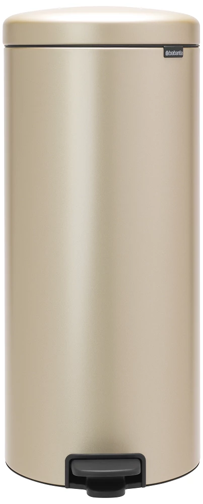 Brabantia NewIcon pedálos hulladékgyűjtő szagmentesen záródó Soft-Close fedél, műanyag tartály, 30L - G méret, acél, aranyfényű - 304484