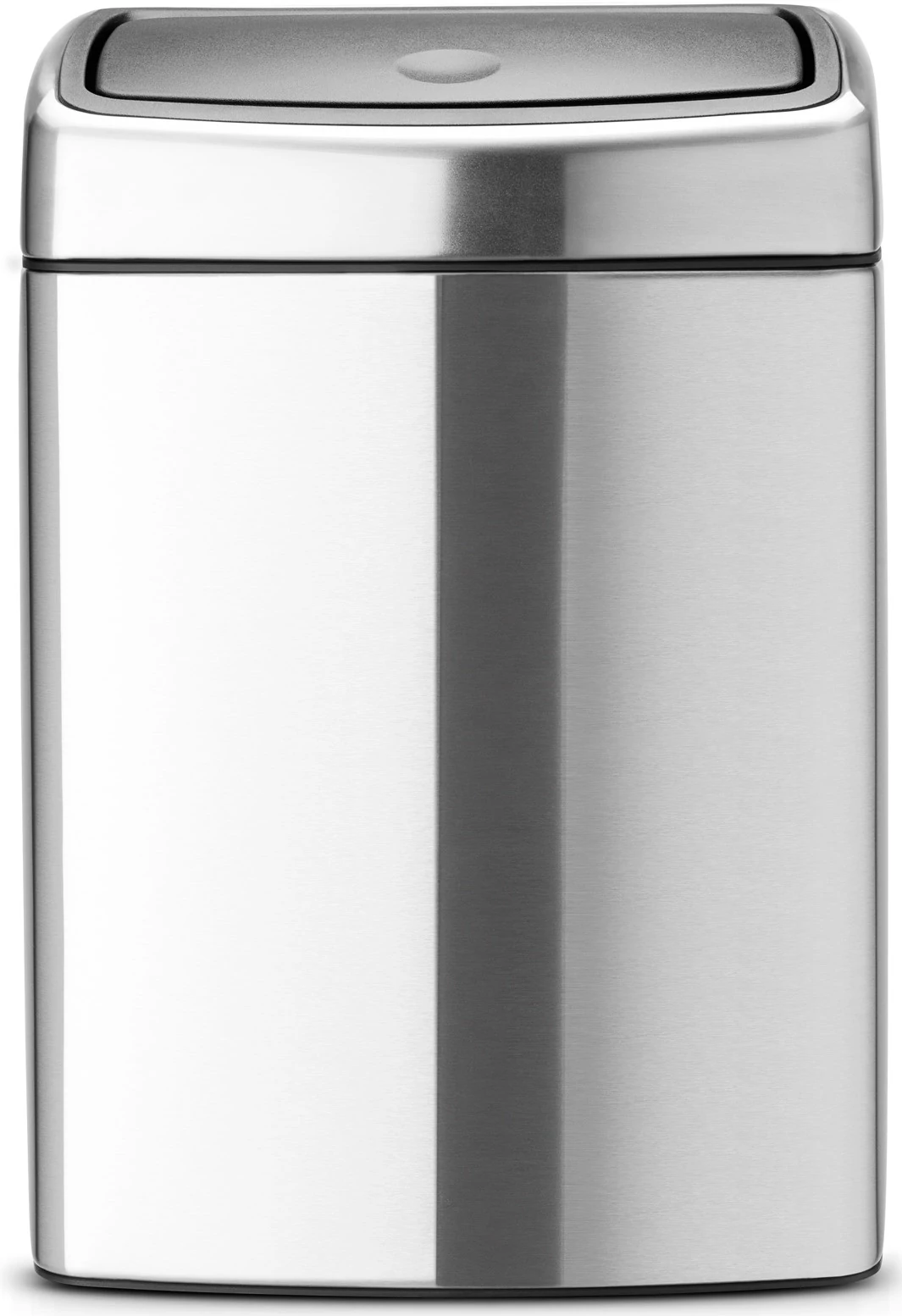 Brabantia Touch Bin fali/álló nyomófedeles hulladékgyűjtő S, szögletes, 10L - C méret, r.m. acél, selyem ujjlenyomatmentes - 477225