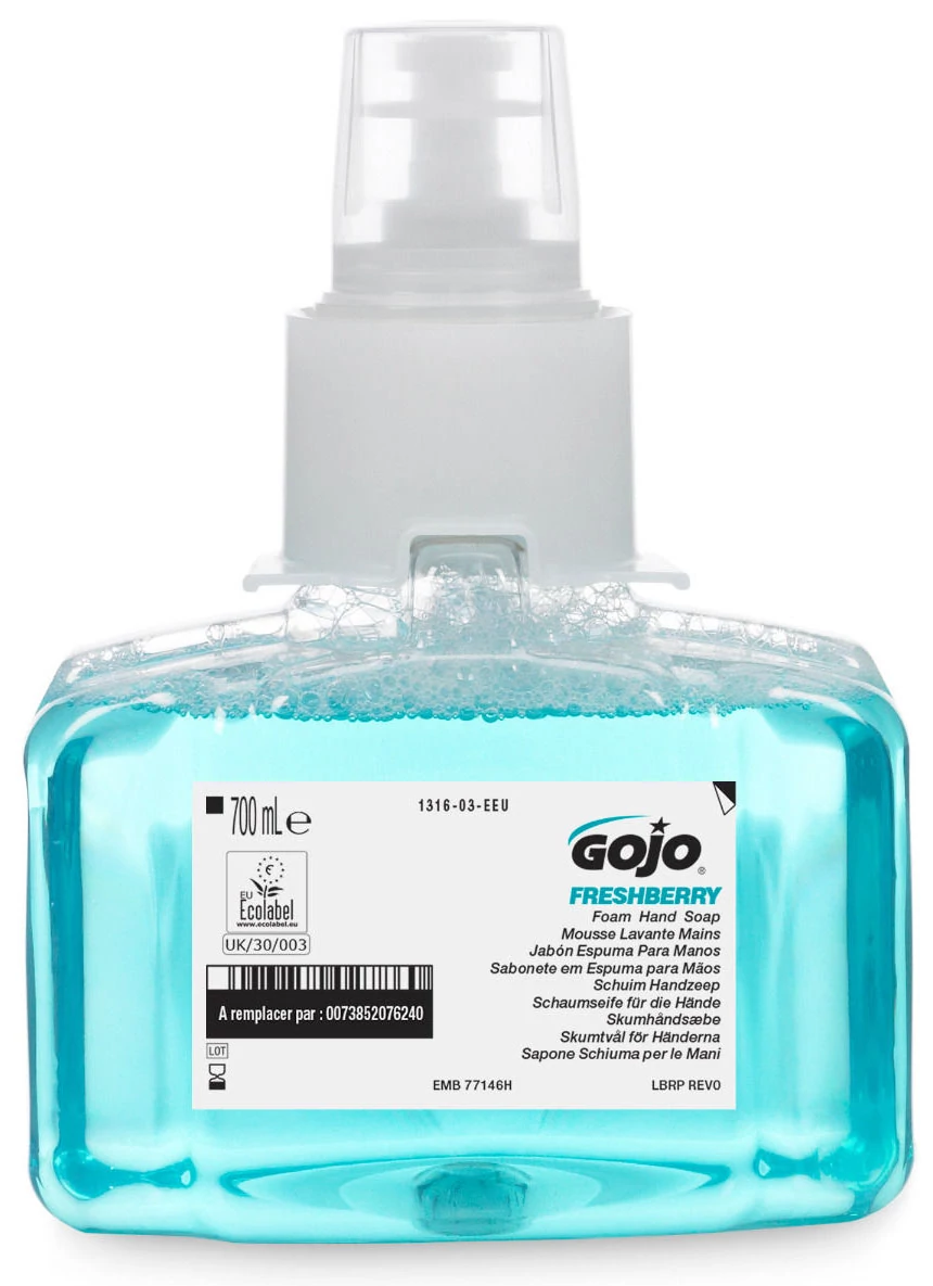 GOJO Freshberry habszappan utántöltő patron, gránátalma illat, bőrápolót tartalmaz, LTX, 700 ml