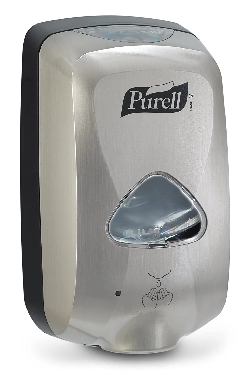 PURELL automata kézfertőtlenítő gél adagoló, TFX rendszer, 1200 ml, érintésmentes szenzoros működtetéssel, elemes, ezüst színű