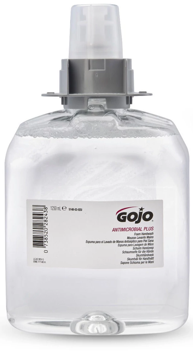 GOJO Antimikrobiális Plus fertőtlenítő kézmosó habszappan patron, FMX, 1250 ml