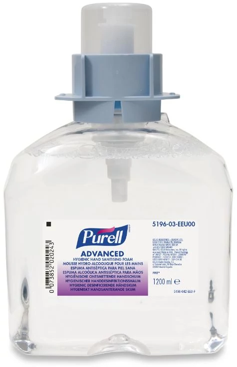 PURELL Advanced kézfertőtlenítő hab, nyomógombos FMX utántöltő patron, 1200 ml