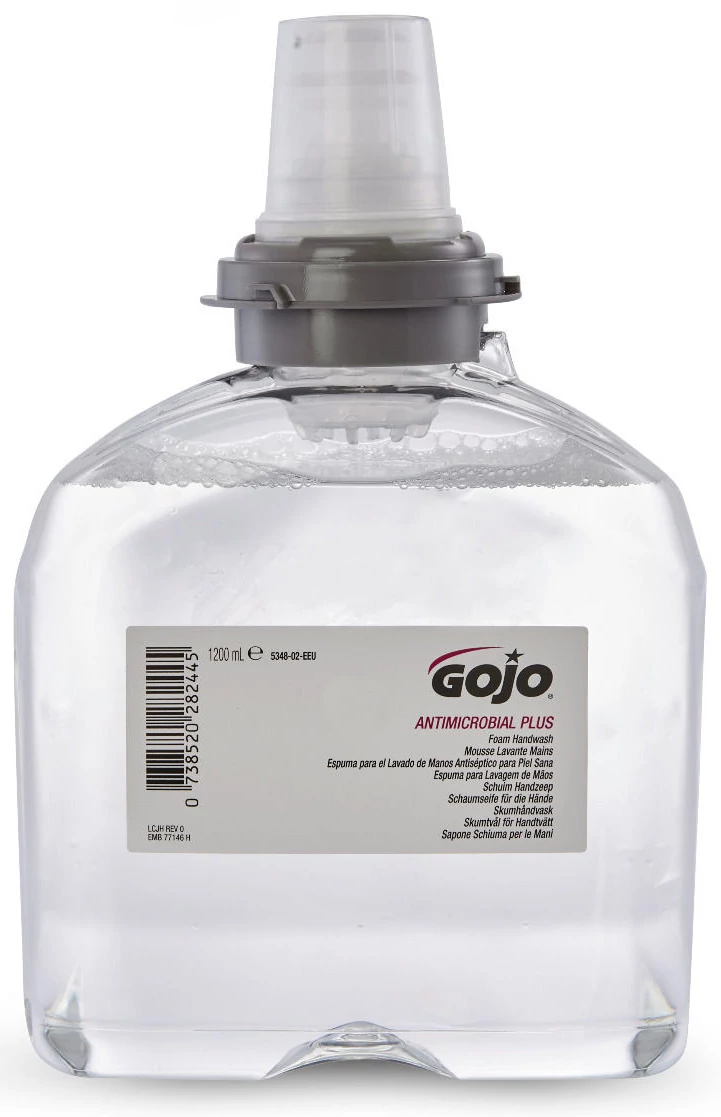GOJO Antimikrobiális Plus fertőtlenítő kézmosó habszappan patron, TFX, 1200 ml