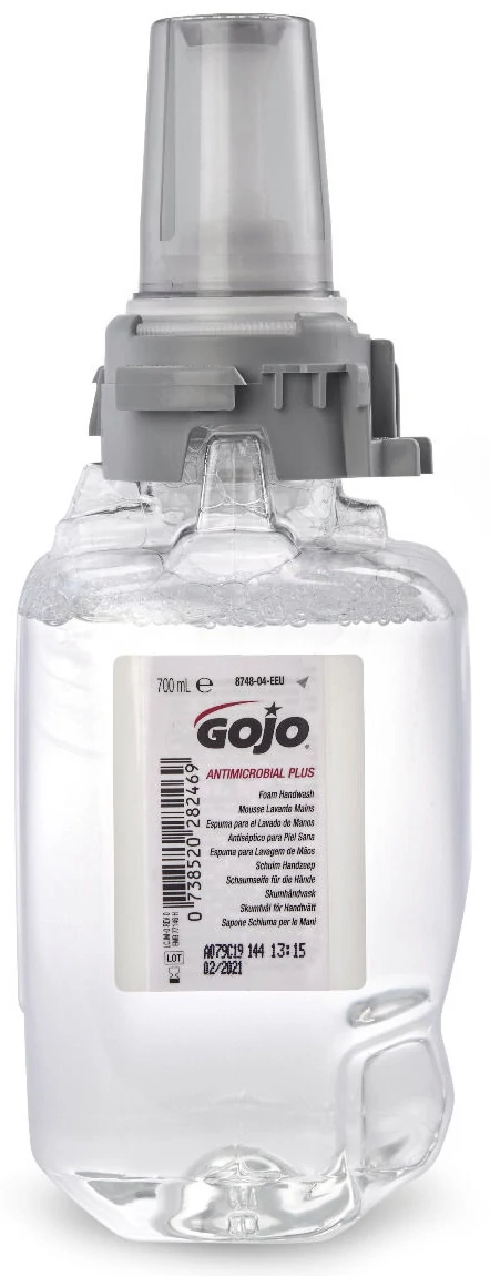 GOJO Antimikrobiális Plus fertőtlenítő kézmosó habszappan utántöltő patron, ADX-7 rendszer, 700ml