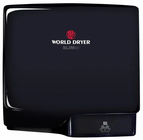 L-162 WORLD DRYER SLIMdri automata kézszárító, alumínium, fekete 950 W, 10-12 mp, 83 dB