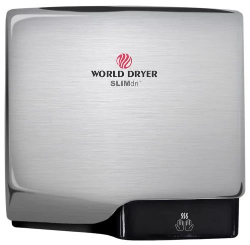 L-971 WORLD DRYER SLIMdri automata kézszárító, alumínium, selyem, 950 W, 10-12 mp, 83 dB