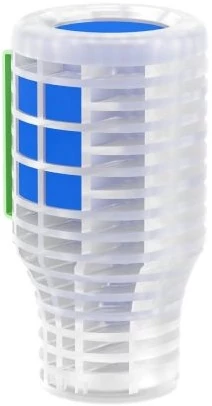 VEVO V-AIR Solid Evolution Ice Cool - jeges frissesség illatú légfrissítő kehely, passzív, elem nélküli működéssel, 60 napos