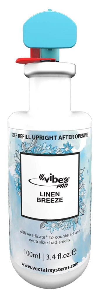 VIBE PRO Linen Breeze - frissen mosott ruha illatú utántöltő patron Airadicate szagsemlegesítő adalékkal